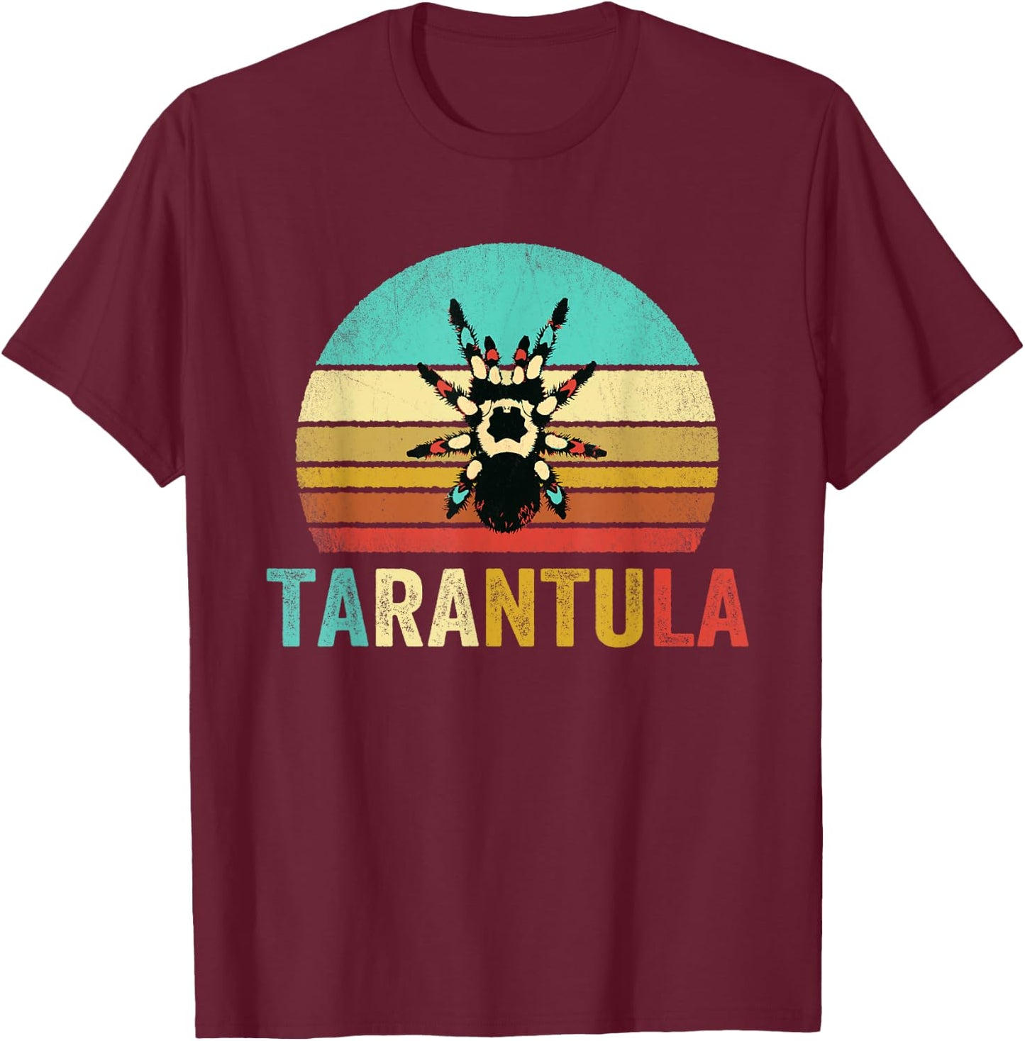 Vintage Tarantula Shirt Sunset T-Shirt - T-Shirt | Maroon