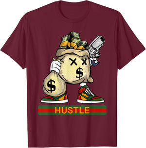 Money Stacks Hustle Wall Street Hip Hop Rap Lover Gift T-Shirt - T-Shirt | Maroon
