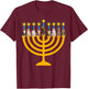 Meowzel Tov Jew Cats Kippah Menorah Chanukah Hanukkah Pajama T-Shirt - T-Shirt | Maroon