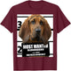 Most Wanted Bloodhound B - Blood Hound Dog T-Shirt - T-Shirt | Maroon