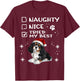 Cute Cavalier King Charles Spaniel Dog Christmas Naughty Men Women Kids T-Shirt - T-Shirt | Maroon