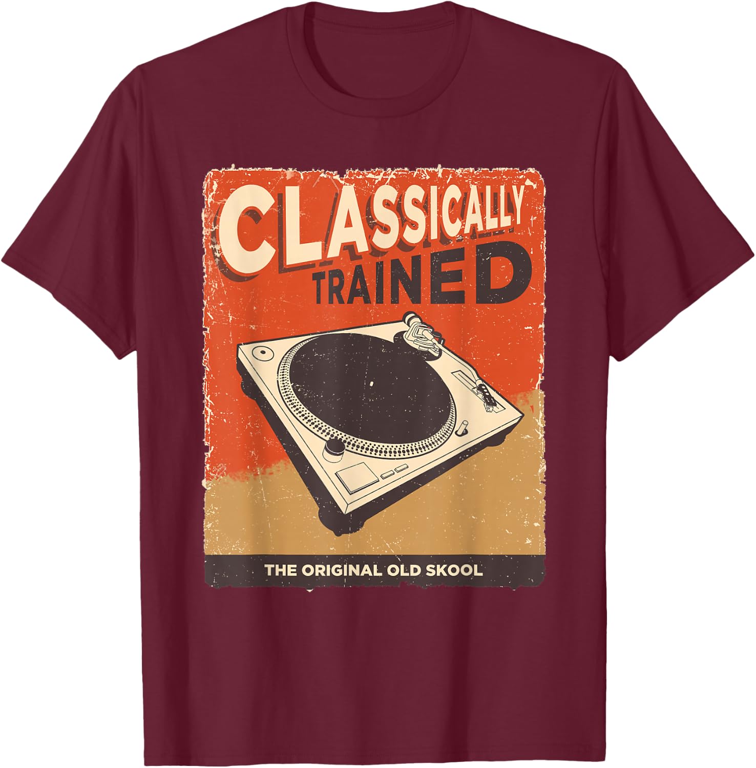 Classically Trained 1210 1200 - Turntable T-Shirt - T-Shirt | Maroon