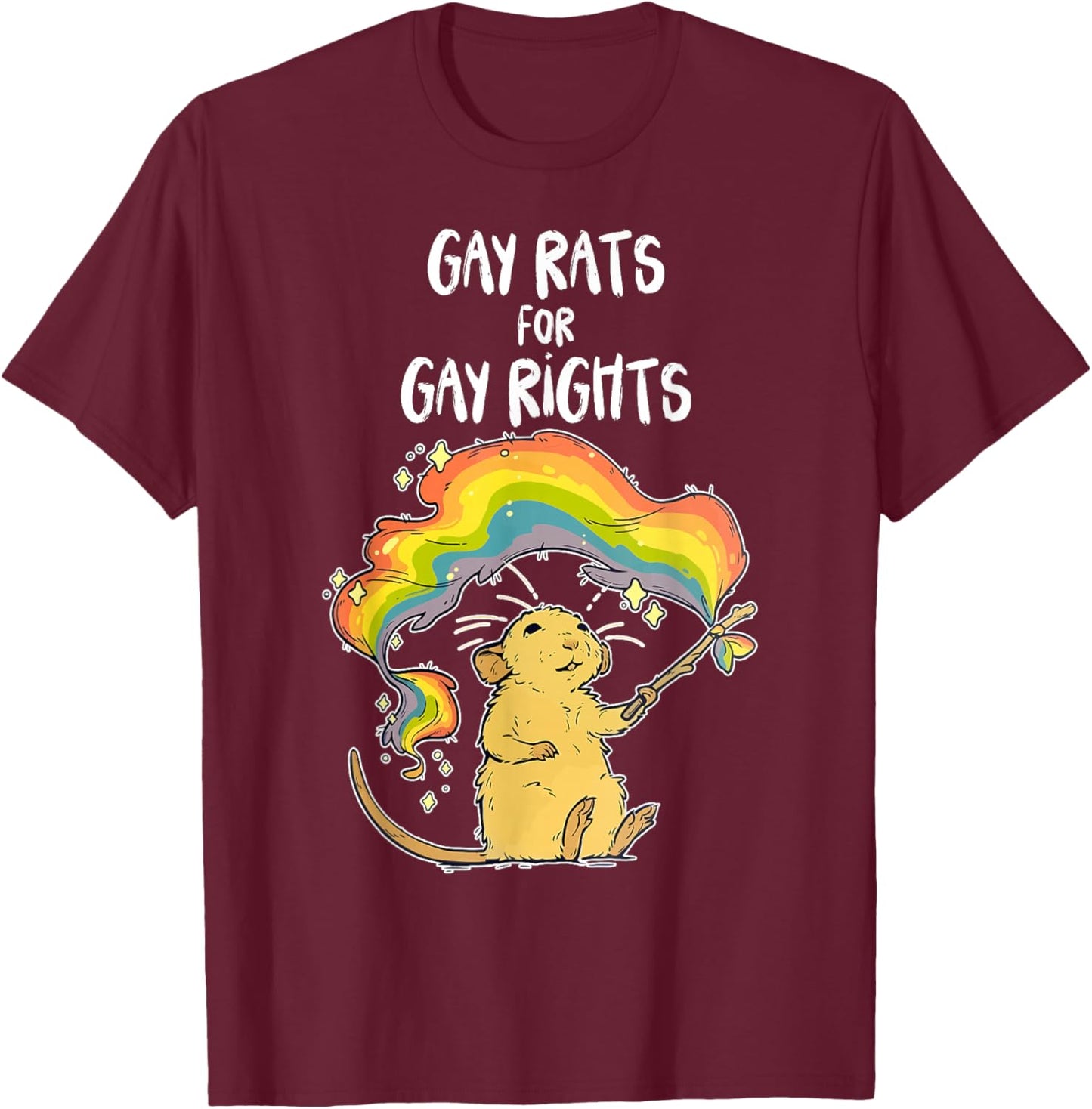 Gay Rats For Gay Rights T-Shirt - T-Shirt | Maroon
