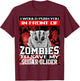 In Front Of Zombies To Save My Sugar Glider Halloween T-Shirt - T-Shirt | Maroon