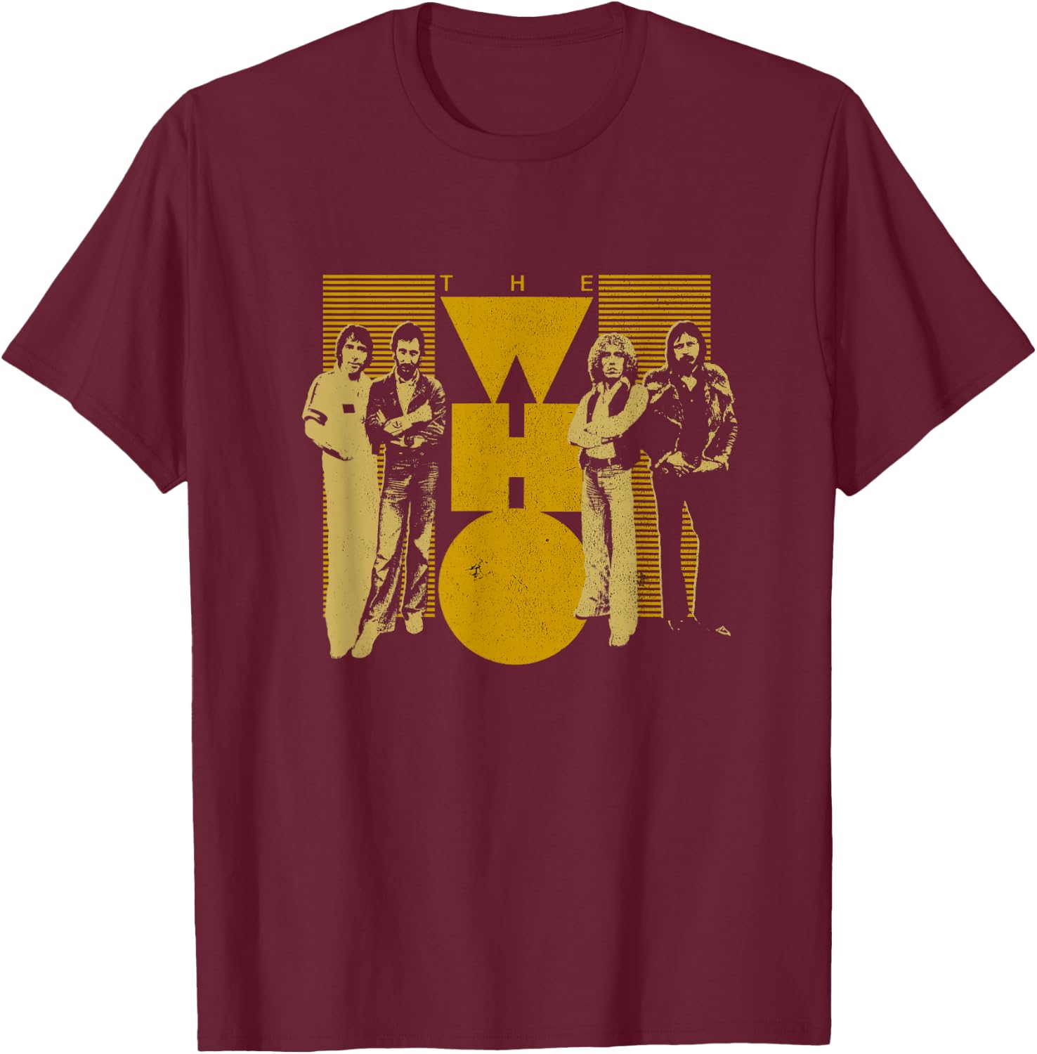 The Who Official Yellow 75 T-Shirt - T-Shirt | Maroon