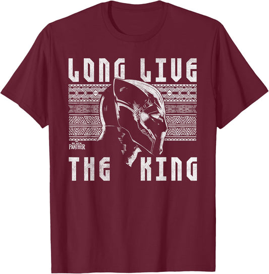 Marvel Black Panther Long Live Urban King Graphic T-Shirt - T-Shirt | Maroon