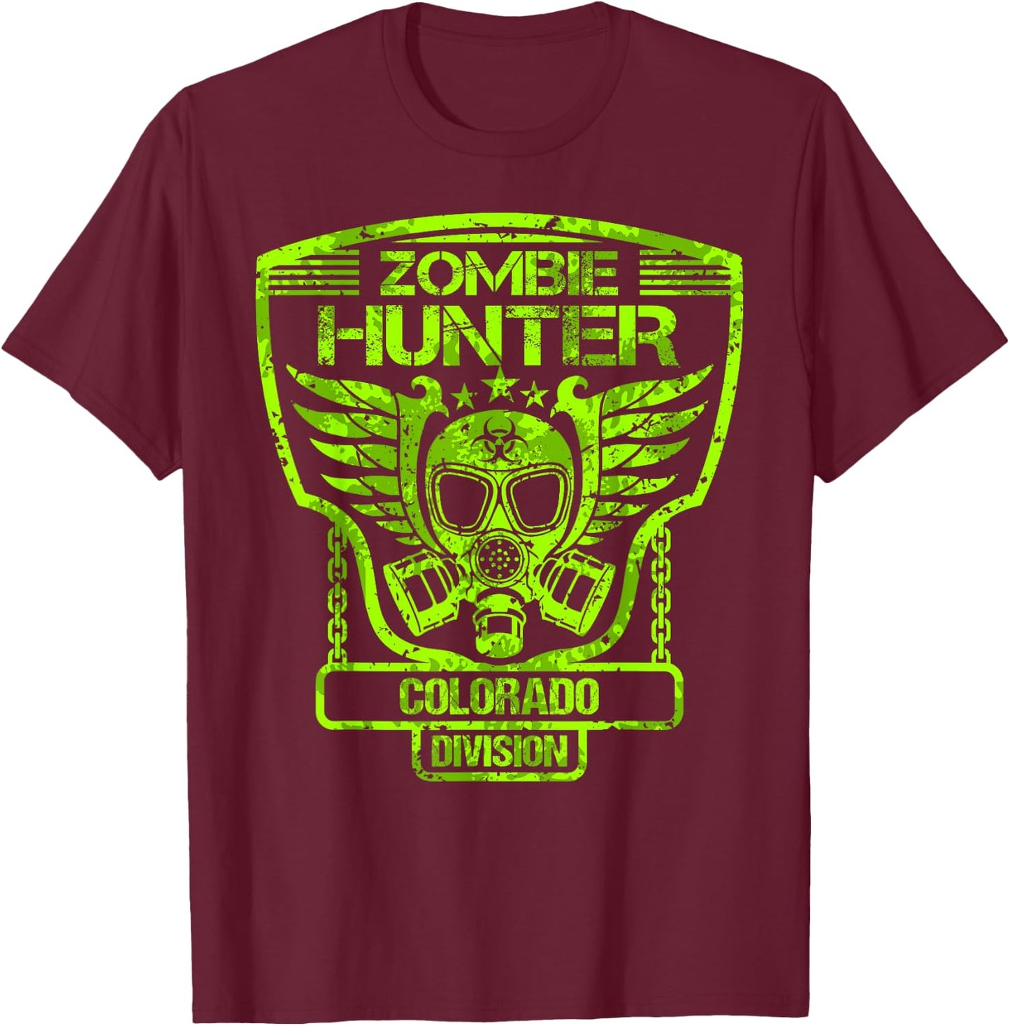 Colorado Zombie Hunter T-Shirt - T-Shirt | Maroon