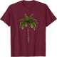Tropical Palm Tree T-Shirt - T-Shirt | Maroon