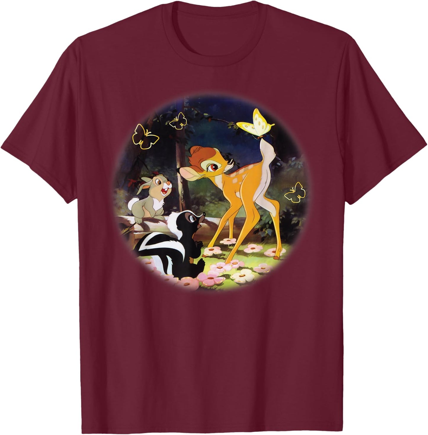 Disney - Bambi Circle T-Shirt - T-Shirt | Maroon