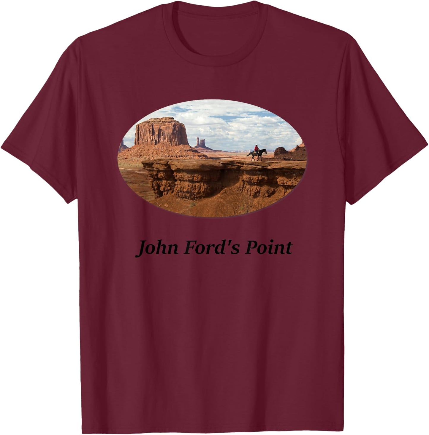 John Ford's Point Monument Valley T-Shirt - T-Shirt | Maroon