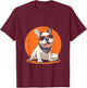 Cute French Bulldog Baseball Sports Dog Sunglasses Frenchie Women Kids T-Shirt - T-Shirt | Maroon