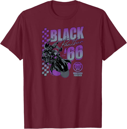 Black Panther - Racing Inspired T-Shirt - T-Shirt | Maroon