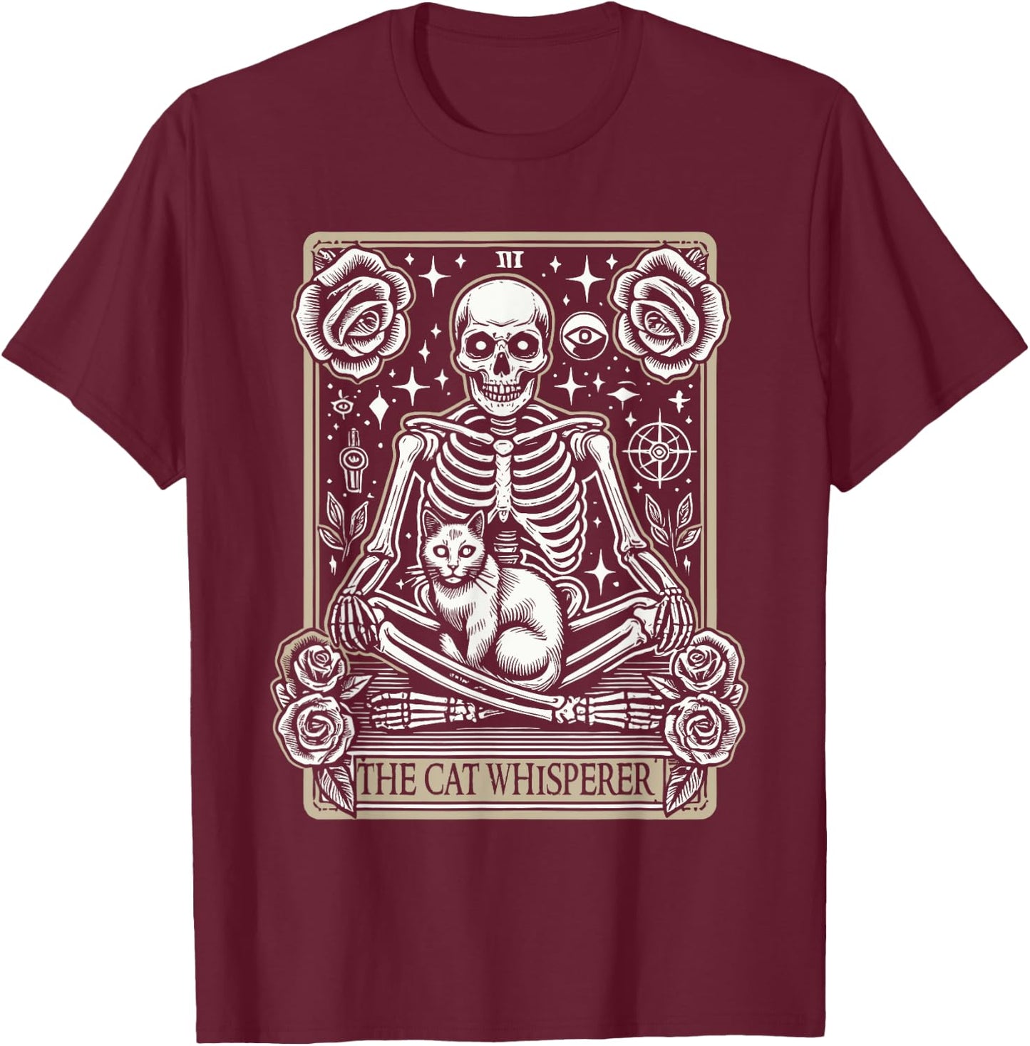 Tarot Card Emo Gothic - Occult The Cat Whisperer T-Shirt - T-Shirt | Maroon