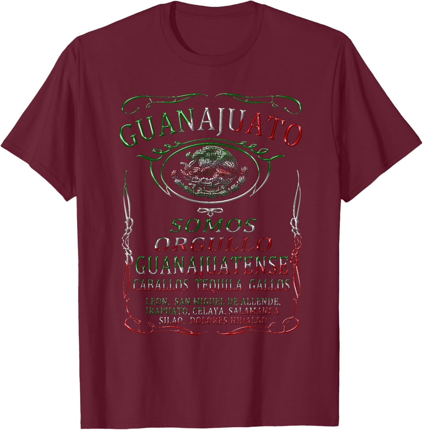 Guanajuato mexican t shirt T-Shirt - T-Shirt | Maroon