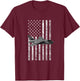 A-7 Corsair II USA American Flag - Military T-Shirt - T-Shirt | Maroon