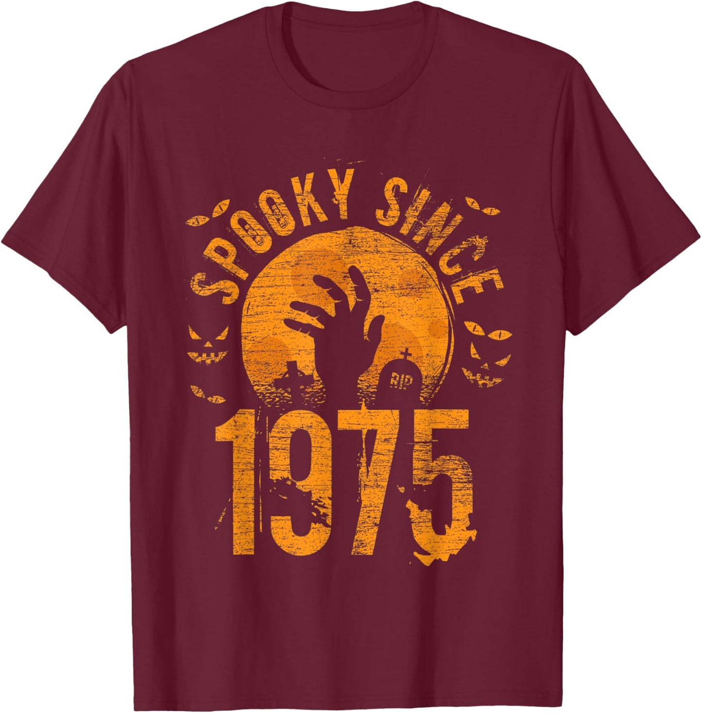 Spooky Since 1975 Halloween Bday Gifts 48th birthday T-Shirt - T-Shirt | Maroon