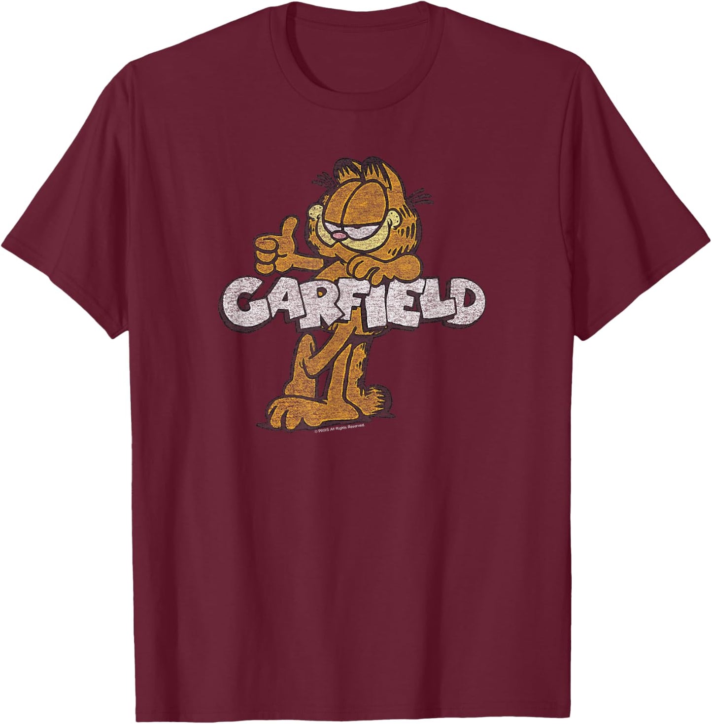 Garfield Retro GARF T-Shirt - T-Shirt | Maroon