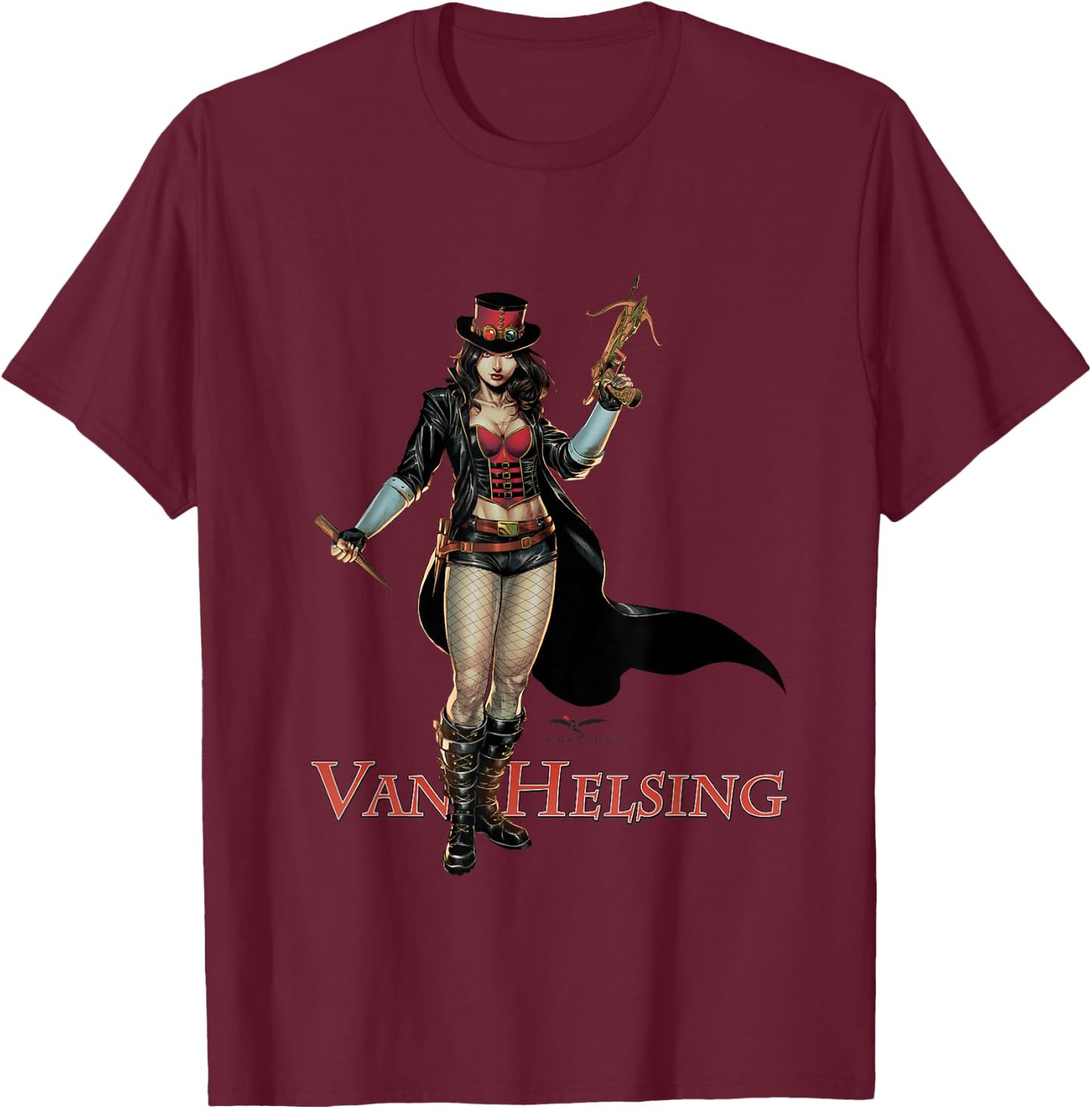 Van Helsing Short Sleeve T-Shirt - T-Shirt | Maroon