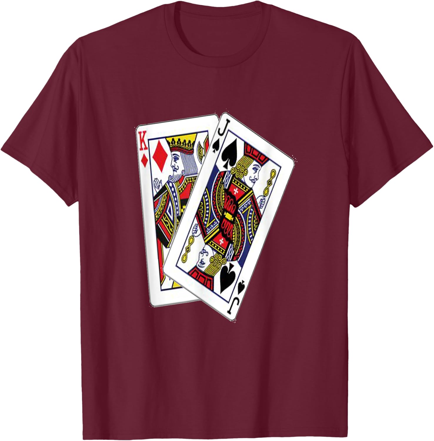 Texas Hold'em Poker King Jack Off T-Shirt - T-Shirt | Maroon