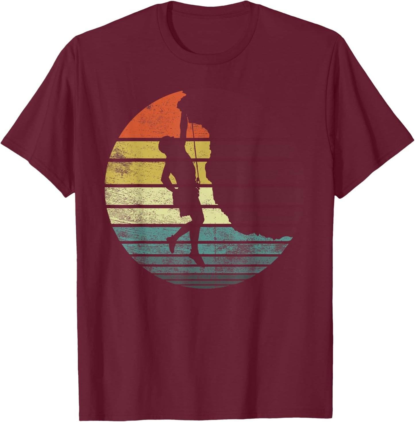 Climber Gifts Funny Rock Climbing Retro Vintage Bouldering T-Shirt - T-Shirt | Maroon