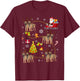 Santa Hat Border Terrier Christmas Tree Lights Xmas Gift T-Shirt - T-Shirt | Maroon