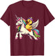 Duck Riding A Unicorn Boys Girls Men Women Kids Adults T-Shirt - T-Shirt | Maroon