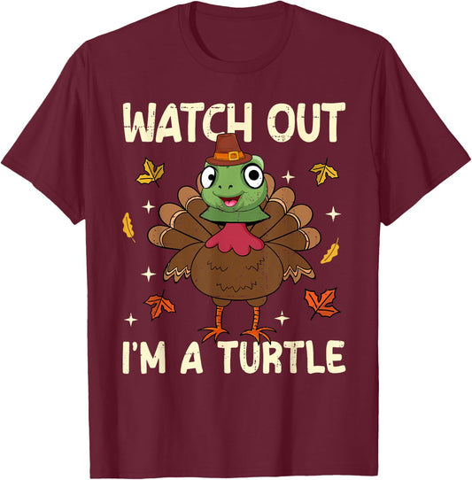 Thanksgiving Fake Turtle Thanksgiving Turkey Turtle Funny T-Shirt - T-Shirt | Maroon