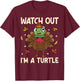 Thanksgiving Fake Turtle Thanksgiving Turkey Turtle Funny T-Shirt - T-Shirt | Maroon
