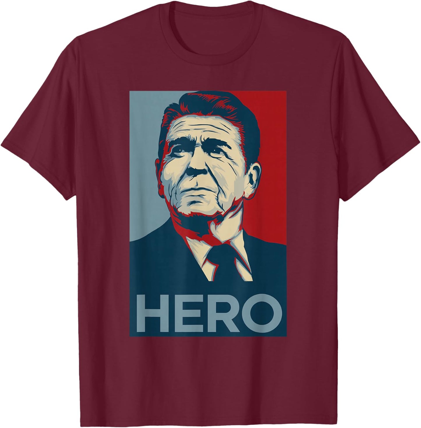Ronald Reagan, President | USA, America T-Shirt - T-Shirt | Maroon
