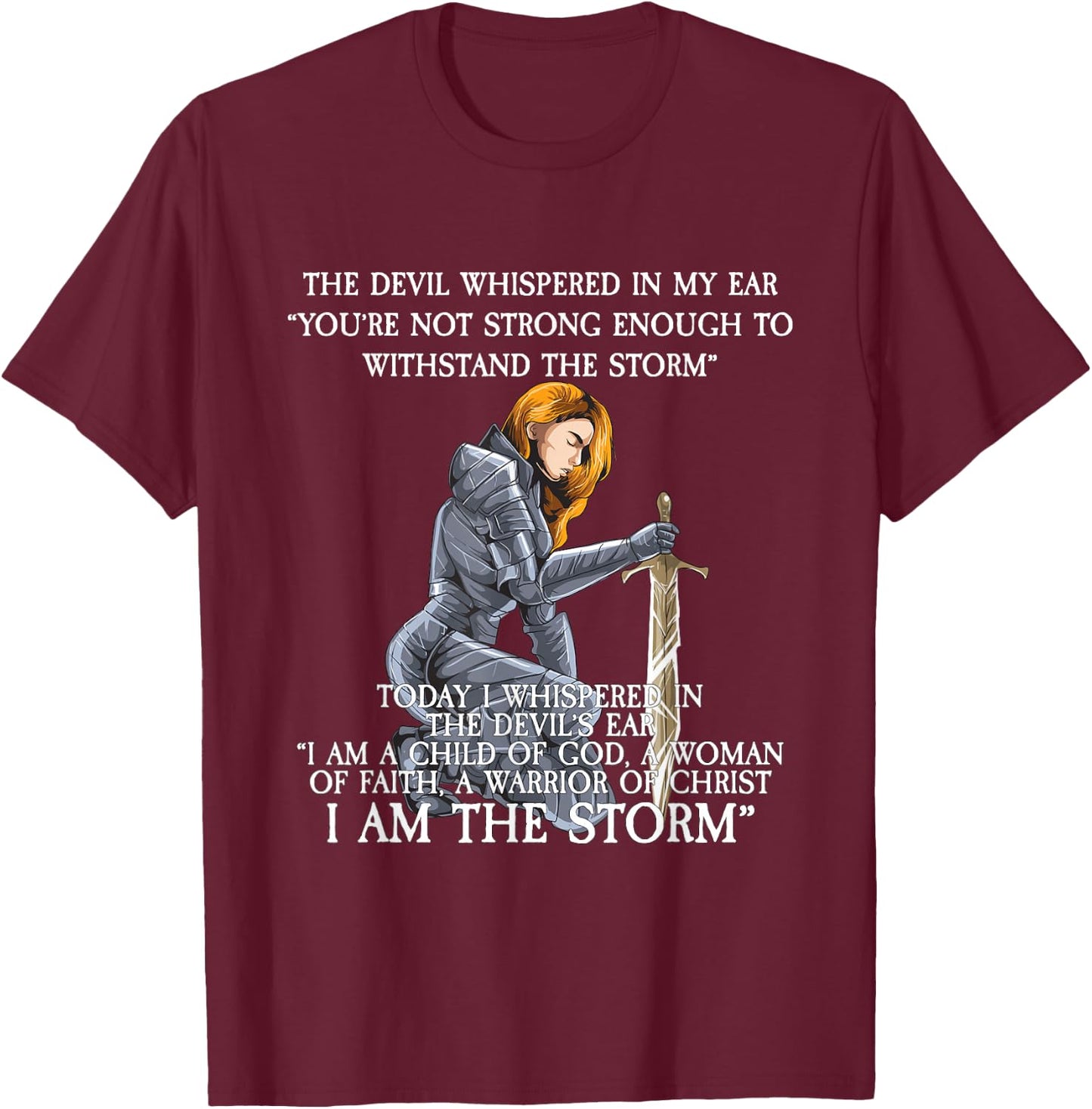 The Devil Whispered In My Ear T-Shirt - T-Shirt | Maroon