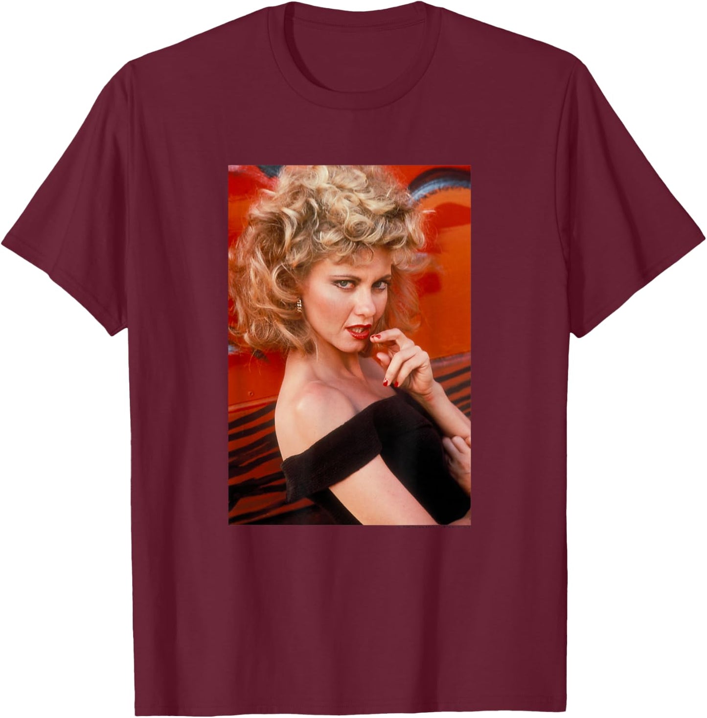 Grease Sandy Black Dress Photo Retro Movie T-Shirt - T-Shirt | Maroon