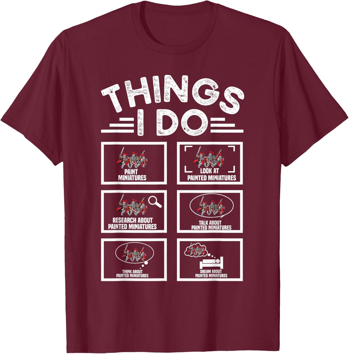 Miniature Painting T-Shirt - T-Shirt | Maroon