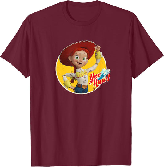 Disney Pixar Toy Story 4 Cowgirl Jessie Yee Haw T-Shirt - T-Shirt | Maroon
