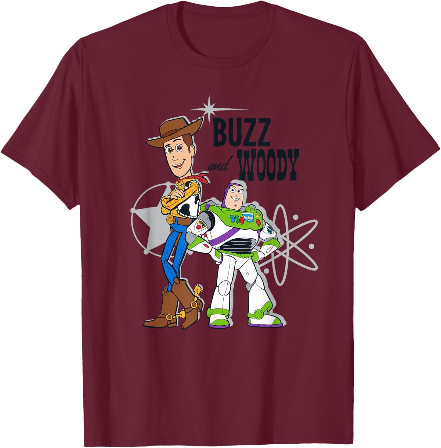 Disney Pixar Toy Story Buzz and Woody T-Shirt - T-Shirt | Maroon