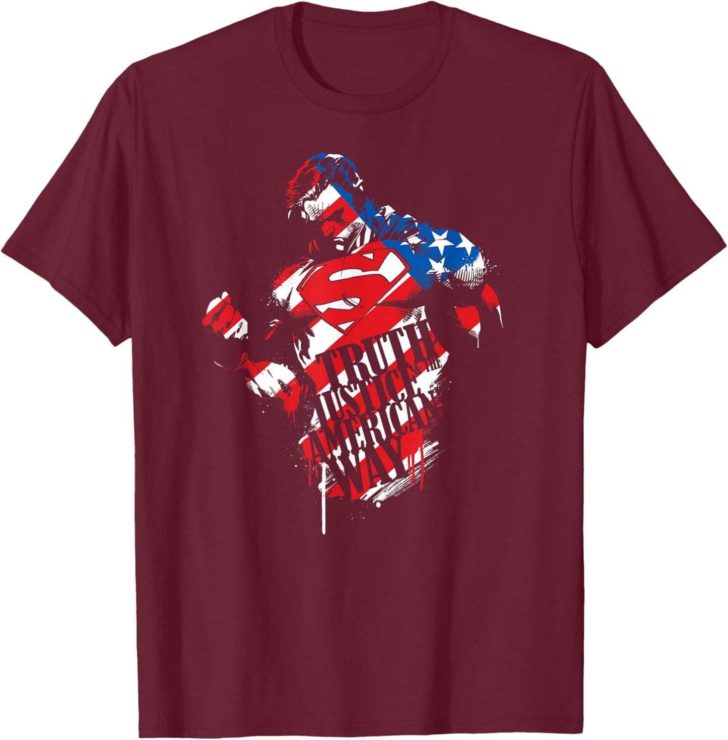 Superman The American Way Quote T Shirt T-Shirt - T-Shirt | Maroon