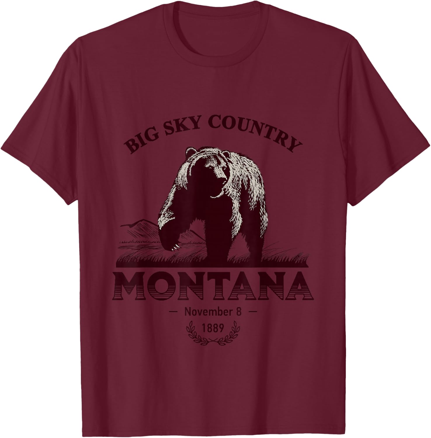 Montana State - Big Sky Country T-Shirt - T-Shirt | Maroon