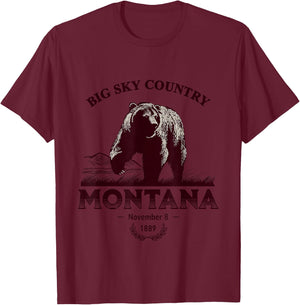 Montana State - Big Sky Country T-Shirt - T-Shirt | Maroon