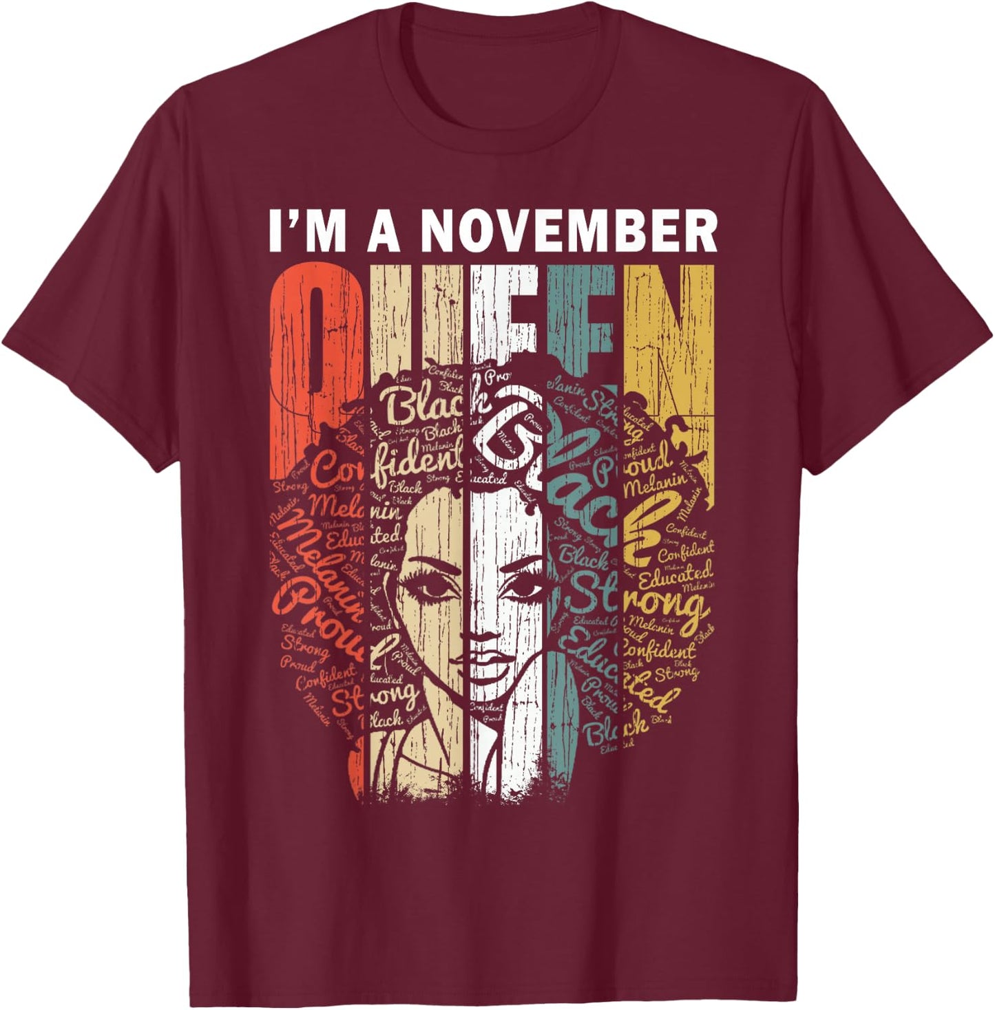 November Queen Shirts Zodiac Sagittarius & Scorpio T-Shirt - T-Shirt | Maroon
