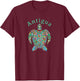 Antigua Tribal Turtle T-Shirt - T-Shirt | Maroon