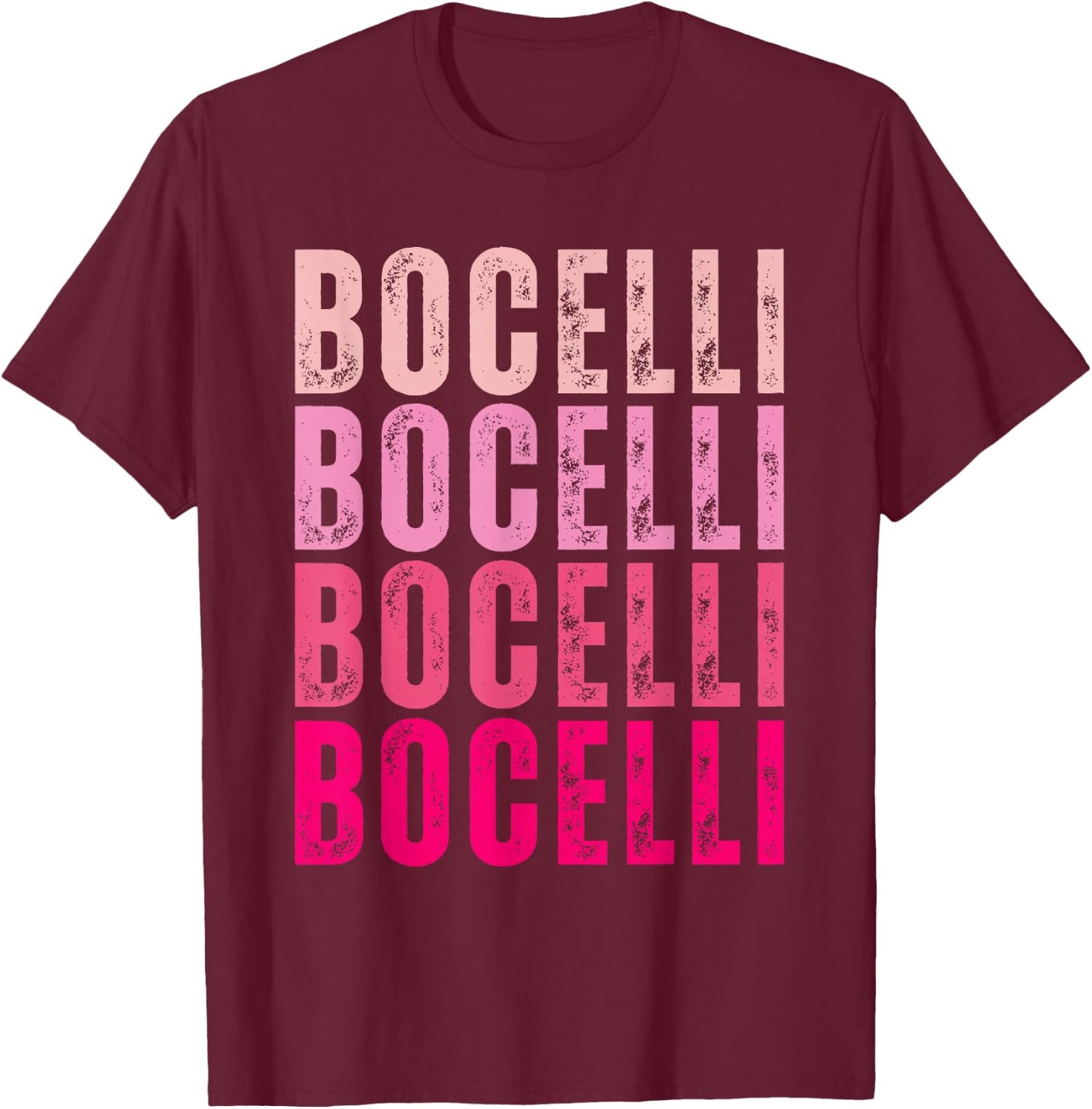 Bocelli Personalized Name I Love Bocelli Vintage T-Shirt - T-Shirt | Maroon