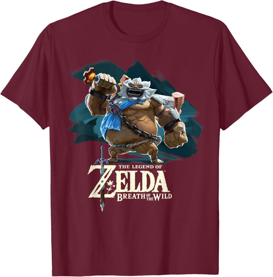 Nintendo Zelda Breath of the Wild Goron Graphic T-Shirt - T-Shirt | Maroon