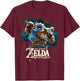 Nintendo Zelda Breath of the Wild Goron Graphic T-Shirt - T-Shirt | Maroon