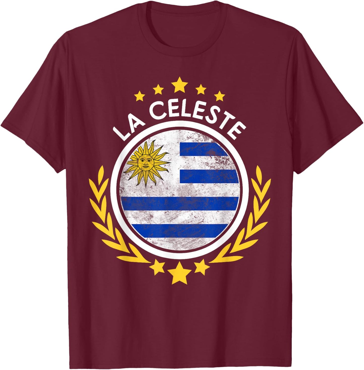 National Team Fan Wear Uruguay Soccer Fan T-Shirt - T-Shirt | Maroon