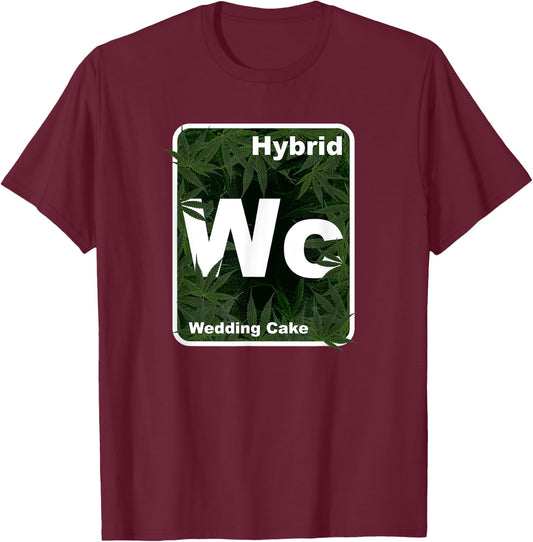 Vintage Wedding Cake Marijuana Hybrid Strain THC T-Shirt - T-Shirt | Maroon