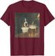 Bernese Mountain Dog Drinking Beer T-Shirt - T-Shirt | Maroon