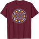 Sacred Geometry Yoga Metatrons Cube Festival Math 4D T-Shirt - T-Shirt | Maroon
