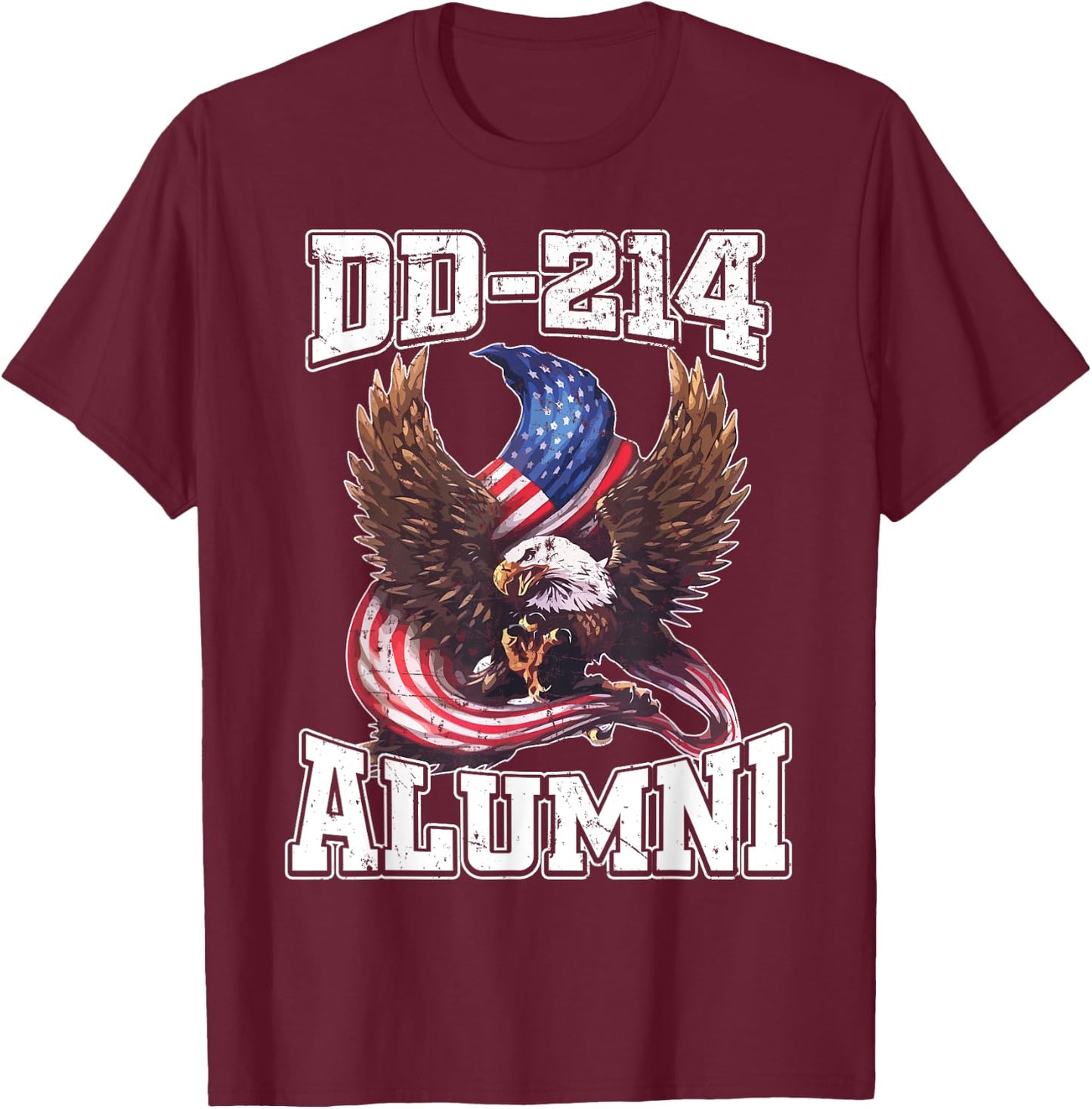 DD 214 DD-214 Alumni Shirt Military Veteran T-Shirt - T-Shirt | Maroon