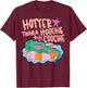 Hotter Than A Hoochie Coochie Summer Fun for Gator Lovers T-Shirt - T-Shirt | Maroon