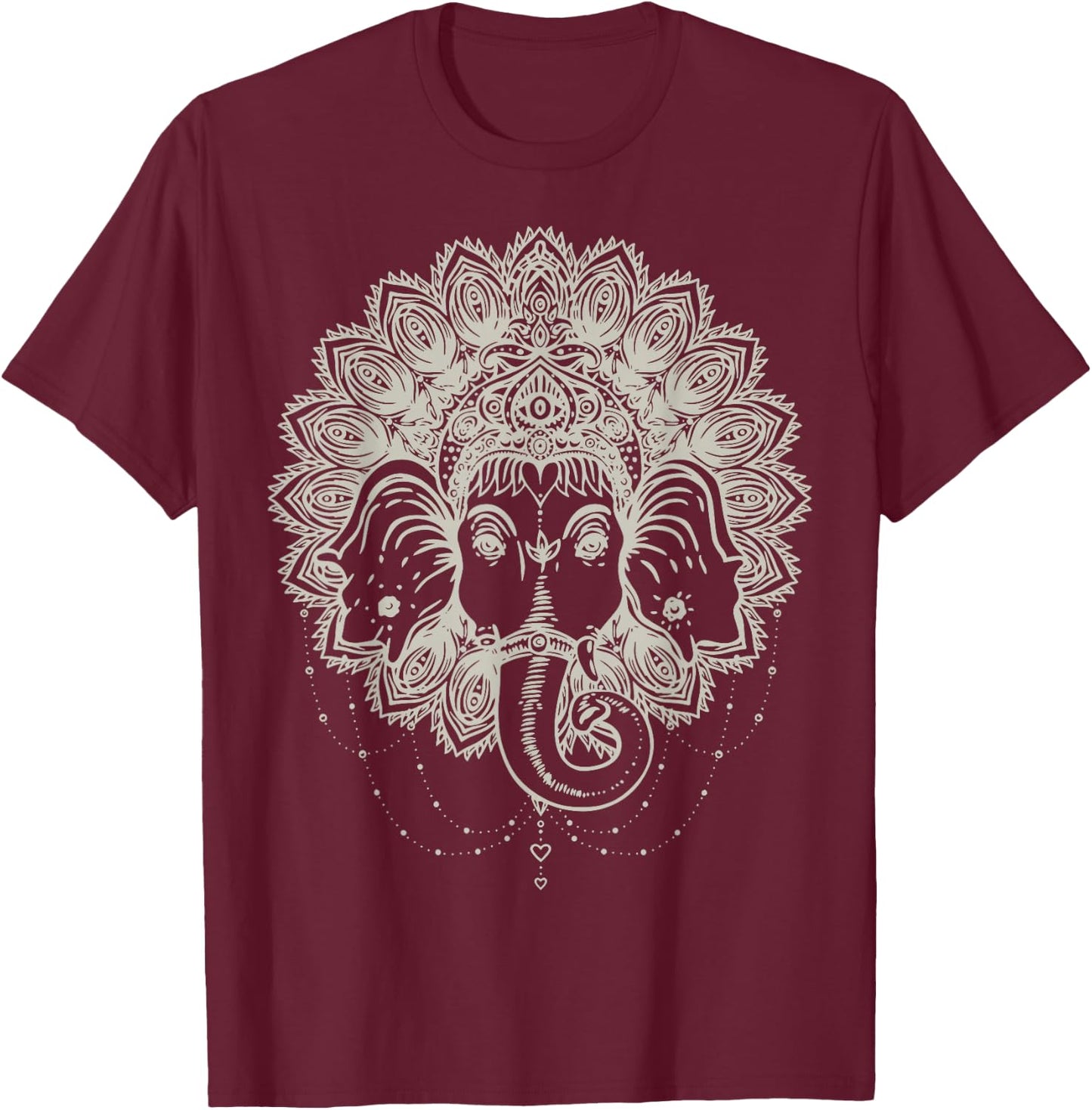 Sak Yant Thai Tattoo Spiritual Ganesha Elephant Thailand T-Shirt - T-Shirt | Maroon
