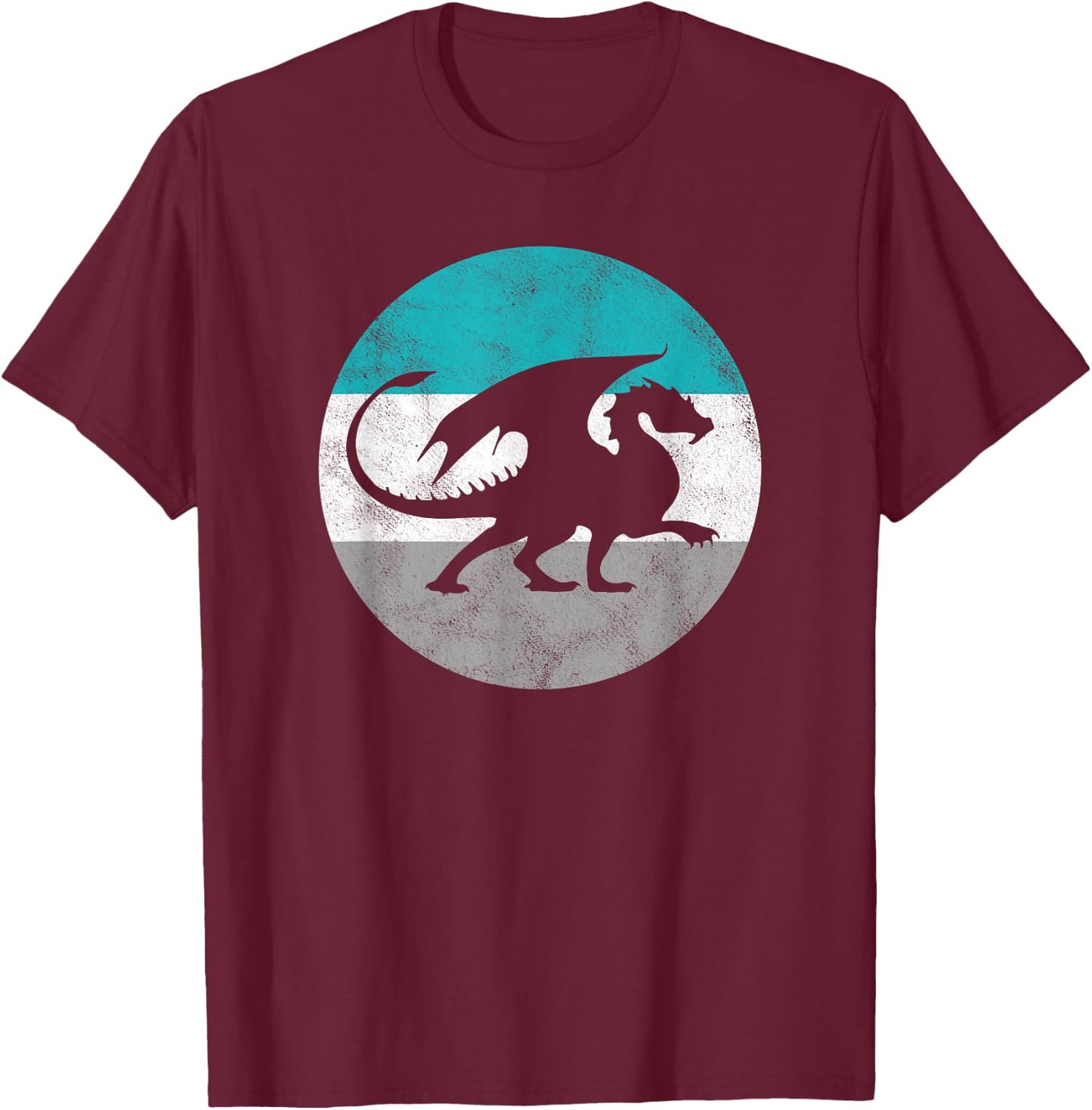 Dragon Gift Shirt Women Boys & Girls | Distressed T-Shirt - T-Shirt | Maroon